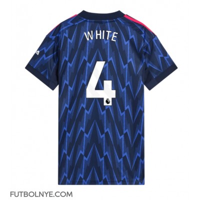 Camiseta Arsenal Ben White #4 Visitante Equipación para mujer 2025-26 manga corta Camiseta Arsenal Ben White #4 Visitante Equipación para mujer 2025-26 manga corta
